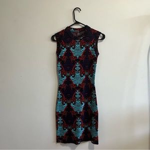 Pattern mini dress